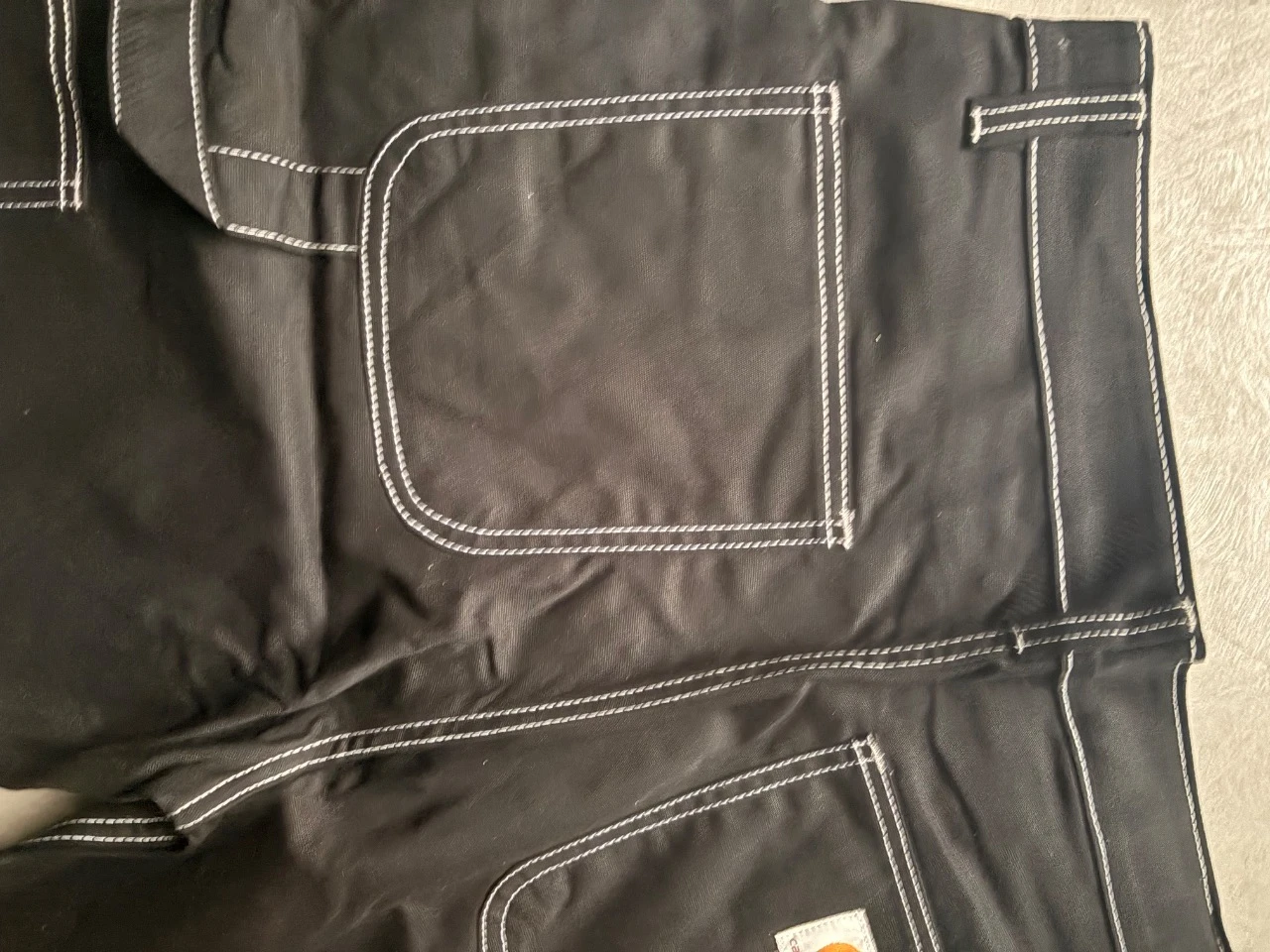 Carhartt Workwear Cargo Shorts Zwart W34 – Witte stiksels – Uitstekende staat – photo 5